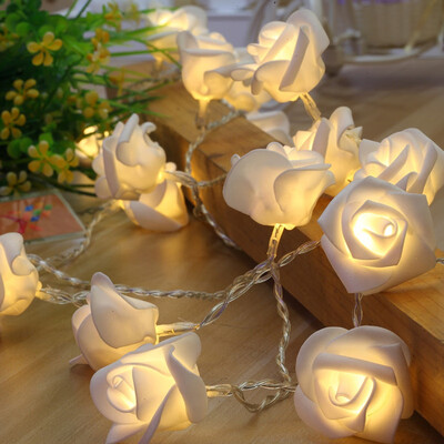 

Halloween 10m LED Rose-shaped Bulbs Colorful String Lights Fairy XMAS Party Indoor Wedding Decoration Battery Type Lights String