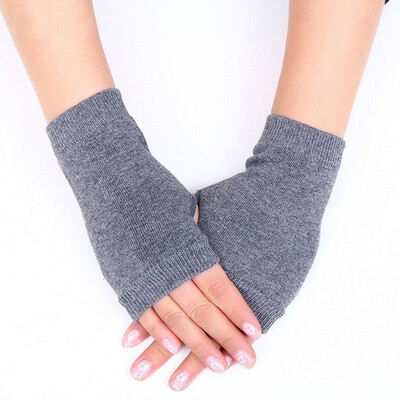

New Style Fashion Solid 1 Pair Women Cashmere Fingerless Warm Winter Gloves Hand Wrist Warmer Mittens