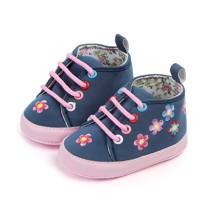 

Infant Baby Shoes PU Leather Cartoon Floral Style First Walker Girls Toddler Kids Footwear Soft Sole No-slip Prewalkers