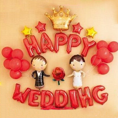 

Moya foil balloon wedding proposal Valentines Day wedding room romantic expression white air pump dispensing ribbon
