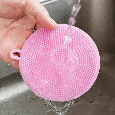 

Toponeto Silicone Dish Washing Sponge Scrubber Kitchen Cleaning Antibacterial Tool