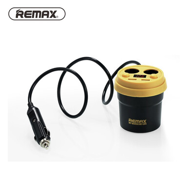 

Remax CR-2XP 3A Car-Charger Coffee Cup Smart Car Charger Cigarette Lighter Adapter LED Digital display Dual 2 USB Charger Port