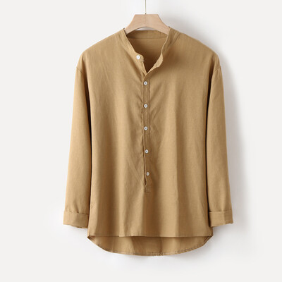 

Toponeto Fashion Mens Autumn Winter Button Casual Linen&Cotton Long Sleeve Top Blouse