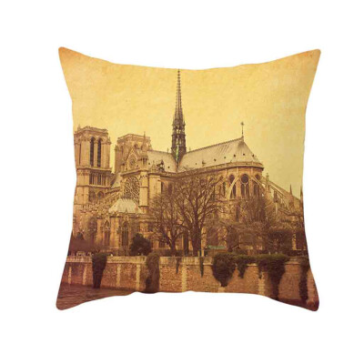 

〖Follure〗Retro Cushion Cover London Paris City Street Scenery Pillowcase Home Decor