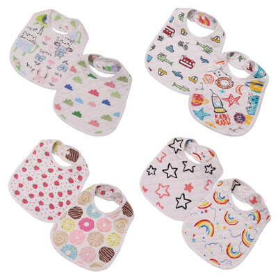 

1 pcs 2019 Baby Bibs For Boy&Girl Bib Burp Cloth Print Cotton Baby Scarf Meal Collar Burp Baby Accessories Double sided