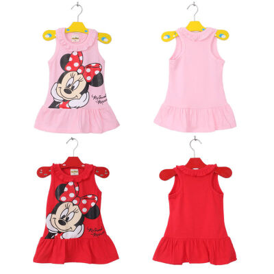 

Baby Girls Kids Cartoon Dress Sundress Clothes Party Dresses 1-7Y