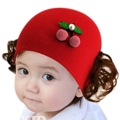 

Cute Kids Wig Hat Baby Boy Girls Cap Knit Earmuff Wig Caps Soft Autumn Winter Warm Hats Girl Hat Toddler Photography Accessories