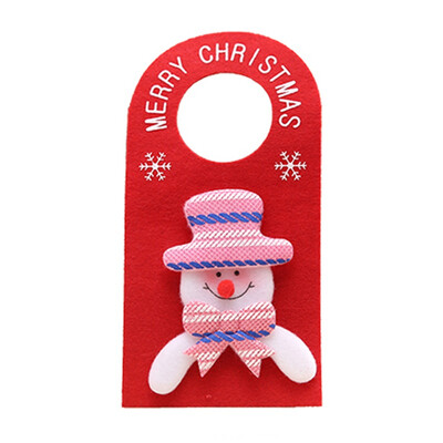 

New Christmas Decorations Cartoon Doors With English Letter Doors Hanging Decorations Accessories With Snowman