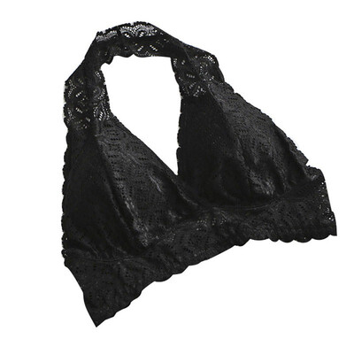 

Lace Bras Bralette Sexy Halfter Bra Beach Suit Female Women Backless Wirefree Underwear Crop Lingerie Brassiere