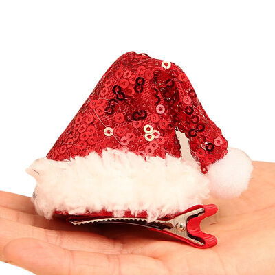 

Christmas HatTree Hair Clip Accessories Festival Headdress Sequins Cartoon Hair Clip For Kids And Adults Kids Gifts Party Decor