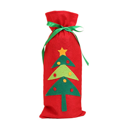 

Toponeto Red Wine Bottle Cover Bags Decoration Home Party Santa Claus Christmas