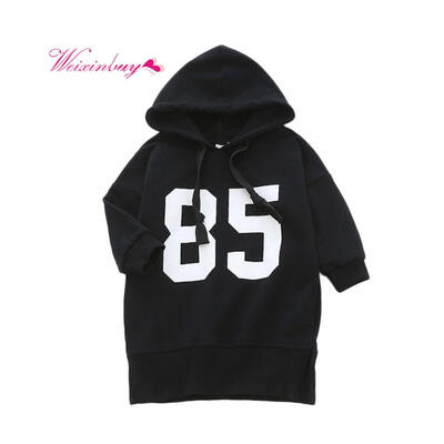 

Autumn Long Sleeve Girls Dress Letter Sweater Hood Baby Girl Clothes Kids Dress For Girls Newborn Casual Fashion Baby Dress