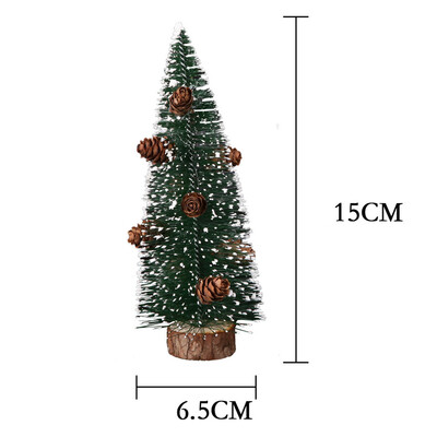 

Toponeto Mini Pine Needle Christmas Tree Party Decoration Flocking Sticky White Snow Tree