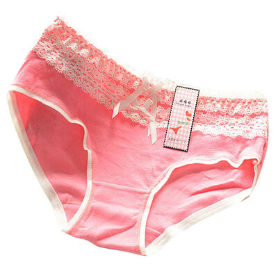 

Women Cotton Briefs Sexy Lace PantIes Bow Underwear Ladies Cute Underpants Calcinha 14 Colors