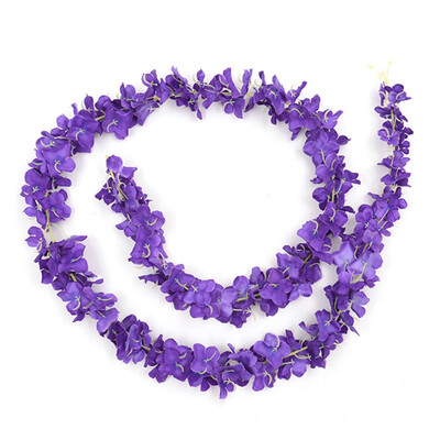 

Simulation Violet Artificial Wisteria Flower Silk Hydrangea DIY Wedding Birthday Party Decoration Wall Hanging Backdrop Flowers