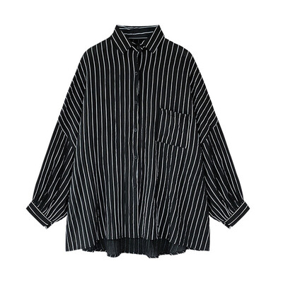 

Long-sleeved Shirts Casual Female Blouses Summer Loose Blouses Striped Shirts Fashion Women