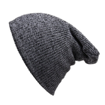 

Hip Hop Knitted Hat Womens Winter Warm Casual Hat Crochet Ski Skullies Hat Female Soft Baggy Skullies Beanies Men