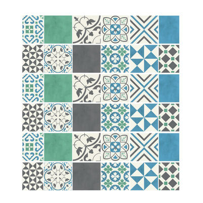 

6PcsSet Traditional Tile Sticker Kitchen Waterproof Wall Stickers Bathroom Self Adhesive Removable DIY Wall Decals