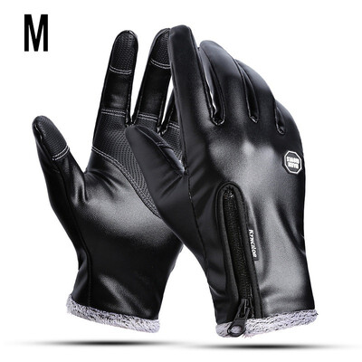 

Kyncilor Winter Outdoor Sports Gloves Screen-Touching Leather Gloves Fashion Warm-Keeping Gloves Windproof Cycling Gloves
