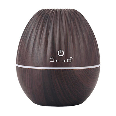 

300ml Aroma Diffuser Creative Wood Mini Mute USB Air Humidifier Essential Oil Aromatherapy Machine for Home Office Deep Wood Grai