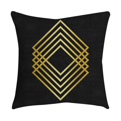 

〖Follure〗Rose Black Gold Cushion Cover Square Pillowcase Home Decoratio