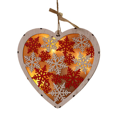 

Toponeto LED Light Wood House Cute Christmas Tree Ornaments Window Holiday Decoration