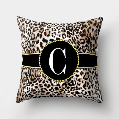 

Toponeto English Alphabet Pillow Print Cushion Flower Pillowcase Cover Room Decoration