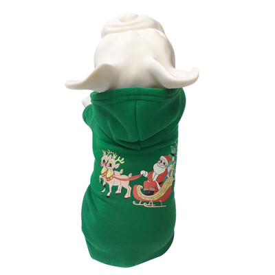 

Pets Fall Winter Christmas Warm Winter Print Sweater Blue Green Variety Hoodie Dog Jacket Thicken Sweater Pet Clothes