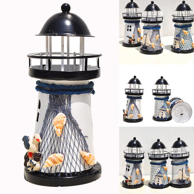 

〖Follure〗14cm Lighthouse Iron Candle Holder Nautical Beach Anchor Decoration Wedding