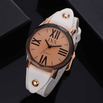 

〖Follure〗Fashion Roman Numerals Simple Casual Leather Padded Strap Womens Quartz Watch