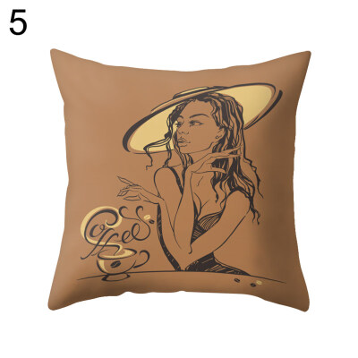 

Egyptian Style Buddha Girl Pillow Case Cushion Cover Sofa Car Cafe Office Decor