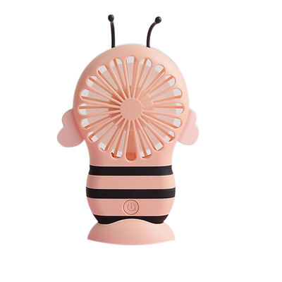

LED Light Rechargeable 3 Speeds Personal Portable Fan Handheld Mini Cartoon Battery Operated Fan