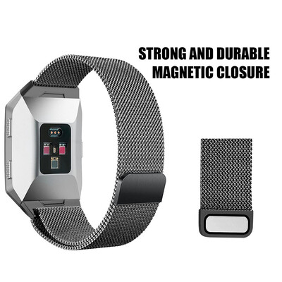

〖Follure〗Large Replacement Milanese Stainless Steel Watch Band Strap For Fitbit Ionic BK