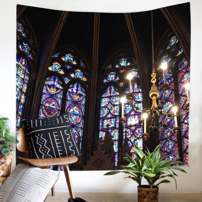 

Toponeto Colorful Print Tapestry Art Room Notre Dame Wall Hanging Tapestry Art Nature