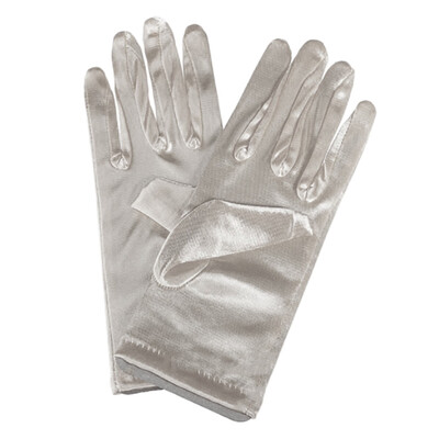 

Ladies Short Wrist Gloves Smooth Satin For Party Dress Prom Evening Wedding