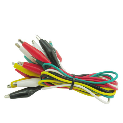 

Cleqee P1025 10pcs Alligator Clips Electrical DIY Test Leads Alligator Double-ended Test Jumper Wire