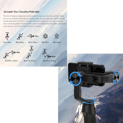 

Moza Mini-MI 3-Axis Smartphone Gimbal Stabilizer Wireless Phone Charging Multiple Subjects Detection 360° Rotation Inception Mode