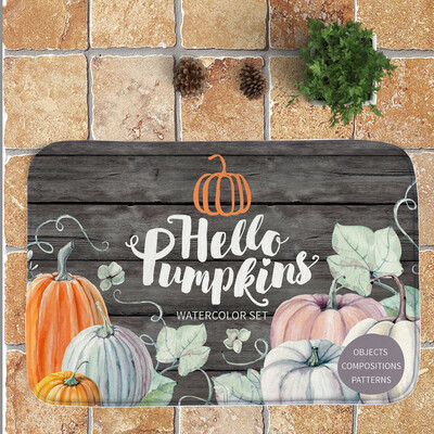 

Toponeto Halloween Pumpkin Welcome Doormats Indoor Home Carpets Decor 40x60CM