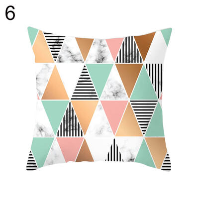 

Marbling Geometric Pattern Pillow Case Cushion Cover Home Office Chair Sofa Decor
