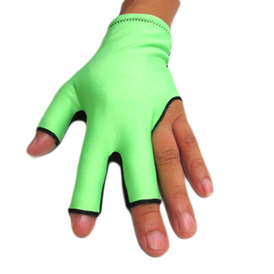 

2Pcs Fabric Snooker Billiard Cue 3 Finger Gloves Left-Handed Exposed Finger Glove Elastic Billiard Gloves