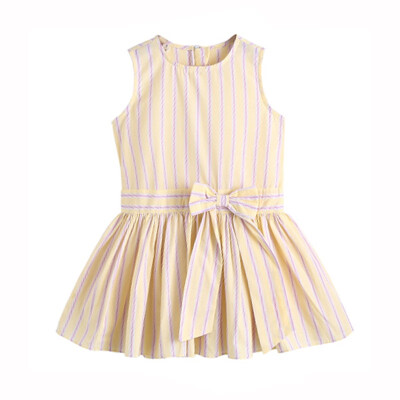 

girls dress Summer Baby Girls clothes Striped Pattern Sleeveless Dress Kids vestidos Pageant Sundress