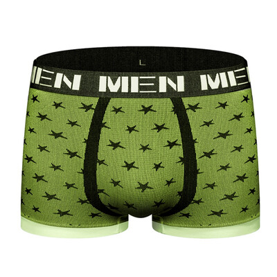 

Seamless Breathable Sexy Mens Underwear Fashion Comfortable Star Print Mens Boxers