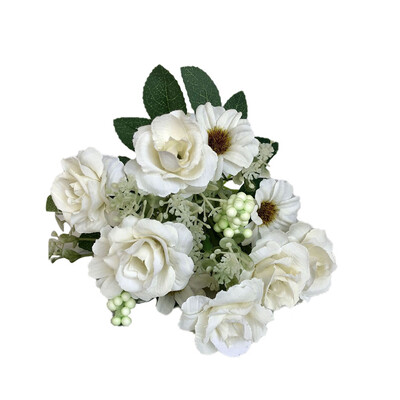 

Gobestart Artificial Fake Western Rose Flower Bridal Bouquet Wedding Party Home Decor