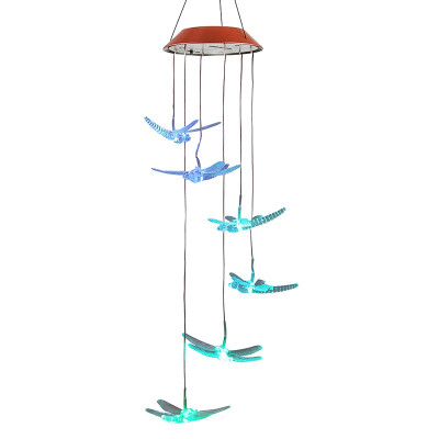 

Outdoor LED Solar Lamp Hummingbirds dragonfly Wind Home Garden Decor Solar Light Solar Powered Color-Changing Wind Chime Light
