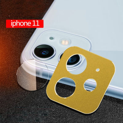 

Newest Suitable For IPhone 1111 Pro11 Pro Max Phone Back Camera Tempered Glass Lens Film Practical Aluminum Protective Ring