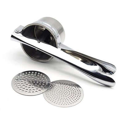 

3 in 1 Stainless Steel Potato Masher Manual Potatoes Ricer Fruits Squeezer Heavy-duty Food Presser