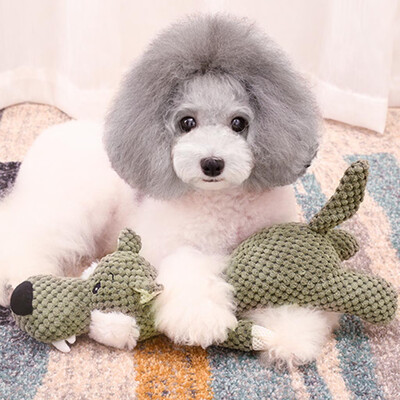

Gobestart Pet Dog Puppy Squeaky Plush Toy Cat Squeaker Sound Chew Fetch Interactive Toy