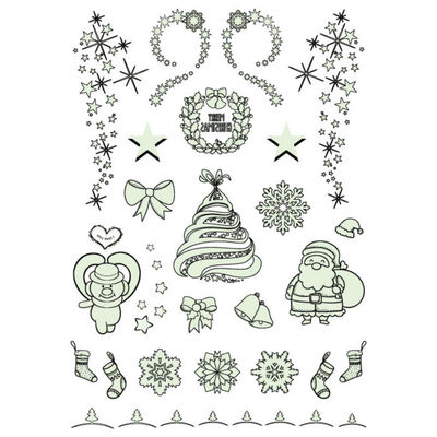 

Christmas Luminous Temporary Tattoo Stickers For Party Children Waterproof Christmas Decorations New Year Decor