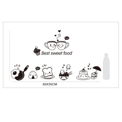 

Kitchen Stickers On The Wall Of Coffee Sweet Food Diy Wall Art Books Sticker Decorating The Oven Dining Room Wallpaper Pvc