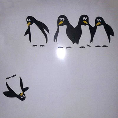 

Wall Stickers Funny Penguin Pattern Removable Refrigerator Wall Sticker 1 pcs For Kids Room Home Decoration Accessories